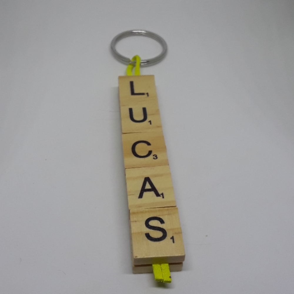 Handmade Name (Lucas) keychain